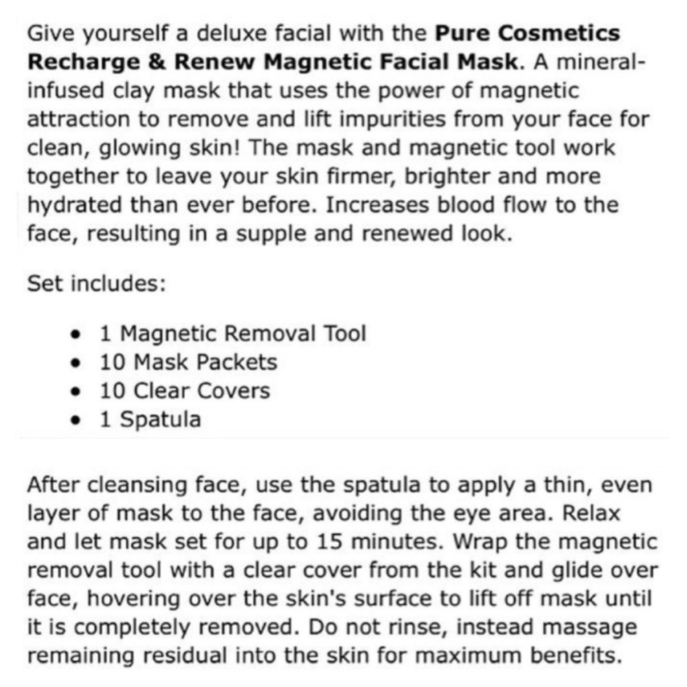 PURE COSMETICS RECHARGE & RENEW MAGNETIC MASK - Picture 4 of 13